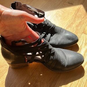 Super cute peekaboo boots. ~1.5 inch heel